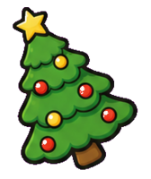Cartoon Christmas Tree default cursor